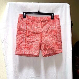 Katherine Barclay Red/Orange Bermudas Lightweight Summer Shorts